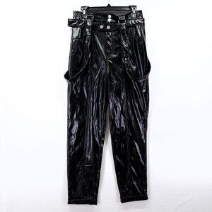 BLANKNYC Other Worldly Overall Faux Leather Removable Suspender Pants Size 31